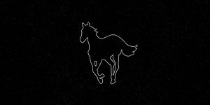 Deftones White Pony Minimalist Line Art on Black Background HD wallpaper