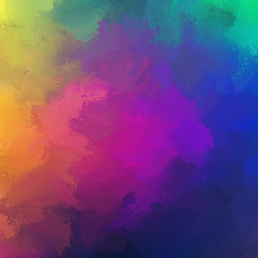 Vibrant Abstract Paint Splash with Blending Purple, Pink, and Teal Hues HD phone wallpaper