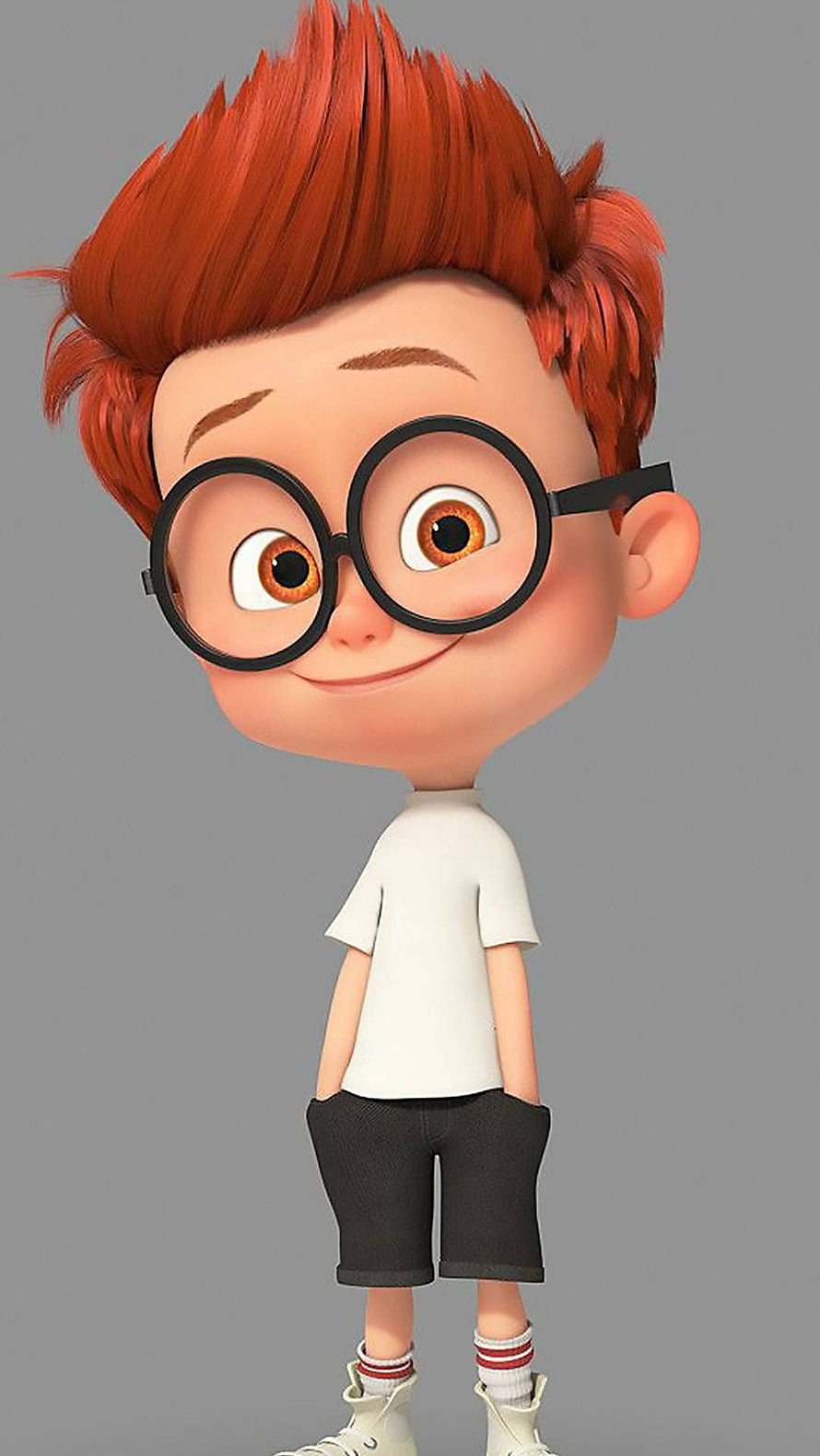 3D Animated Boy With Red Hair And Glasses HD phone wallpaper