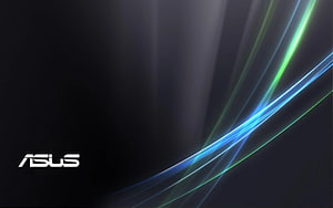 Asus Vivobook 15 Sleek Dark Background with Blue and Green Light Streaks HD wallpaper