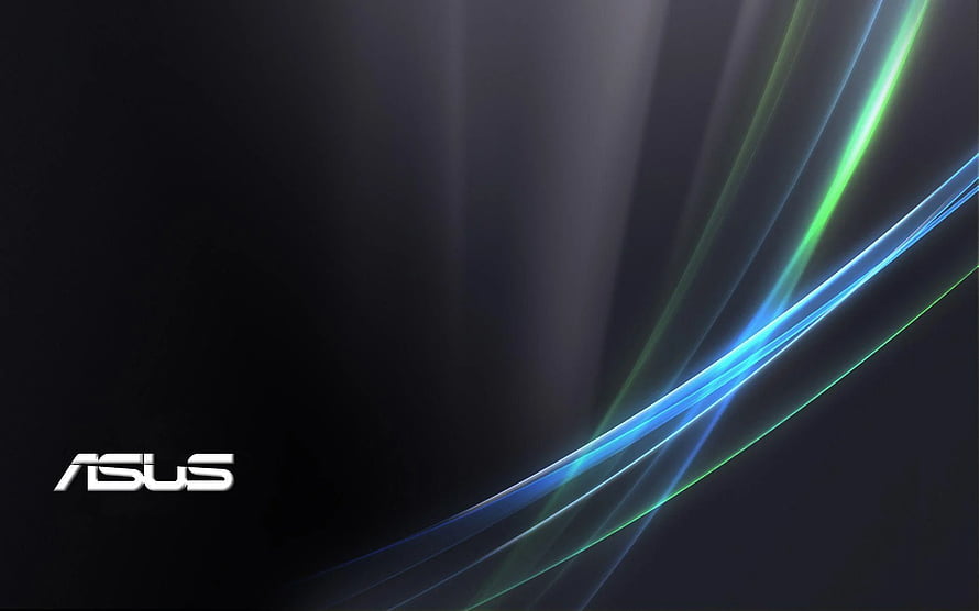 Asus Vivobook 15 Sleek Dark Background with Blue and Green Light Streaks HD wallpaper