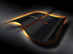 Glowing Windows 7 Logo Wallpaper HD wallpaper