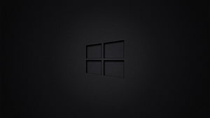 Windows 10 Dark Minimalist Desktop Background with Subtle Four-Pane Logo HD wallpaper