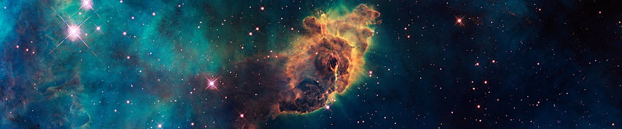 Stunning Space Nebula with Glowing Gas Clouds and Bright Stars HD wallpaper