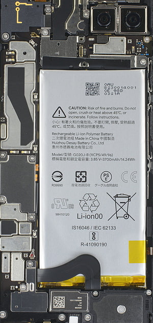 Google Pixel 4 XL Internal Hardware and Battery Component Layout HD phone wallpaper