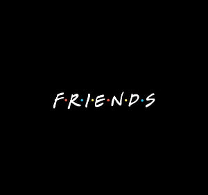 Friends TV Show Classic Logo on Black Background HD wallpaper