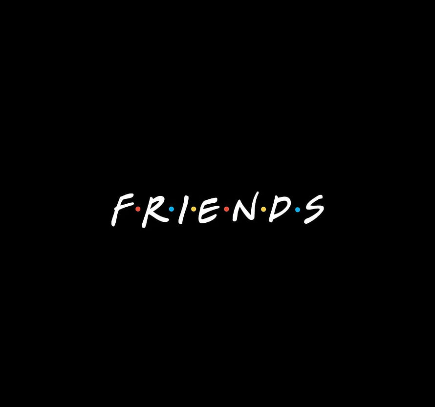 Friends TV Show Classic Logo on Black Background HD wallpaper