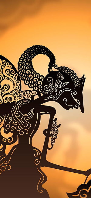 Traditional Indonesian Wayang Kulit Shadow Puppet Silhouette Art HD phone wallpaper
