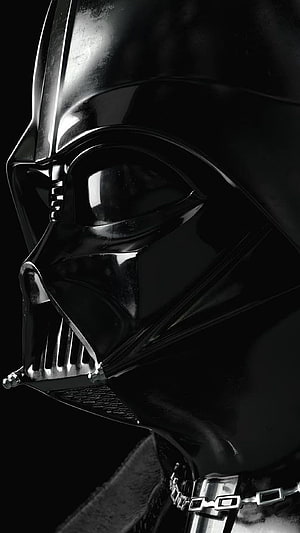 Darth Vader Black Helmet Close-Up Portrait from Star Wars HD phone wallpaper