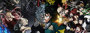 My Hero Academia Heroes Versus Villains Anime Character Lineup HD wallpaper