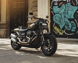 2019 Harley-Davidson Street 750 Cruiser Motorcycle Parked on Urban Street HD wallpaper
