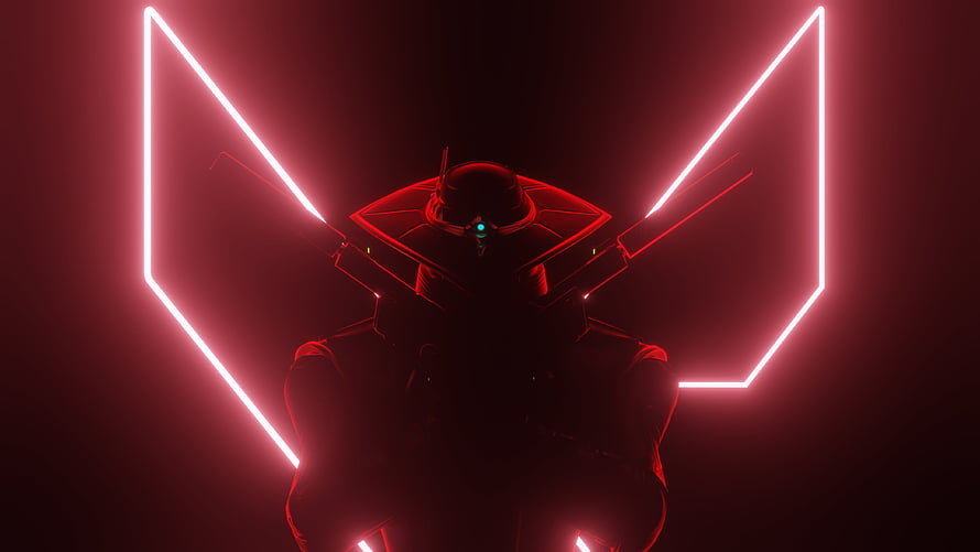 Cyberpunk 2077 Samurai Character with Glowing Red Neon Wings HD wallpaper