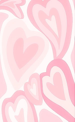 Soft Pink Hearts Abstract Pattern Wallpaper HD phone wallpaper