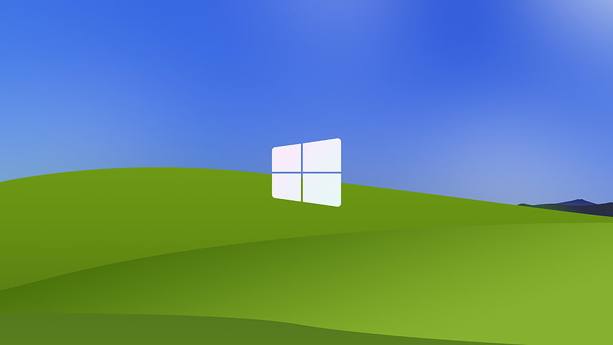 Windows 11 Default Wallpaper with Green Hills and Blue Sky HD wallpaper