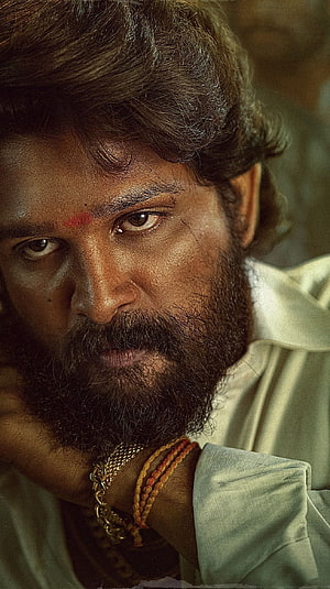 Alluri Sitarama Raju intense close-up portrait with beard and traditional tilak HD phone wallpaper