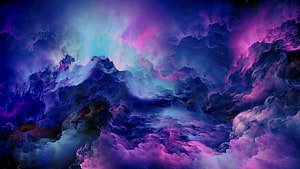 Vibrant Purple and Blue Clouds Abstract Sky Background HD wallpaper