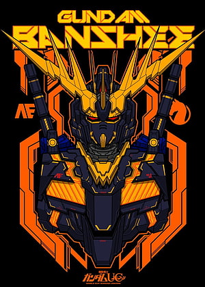Gundam Banshee AE Mobile Suit Gundam Unicorn Anime Robot Artwork HD phone wallpaper