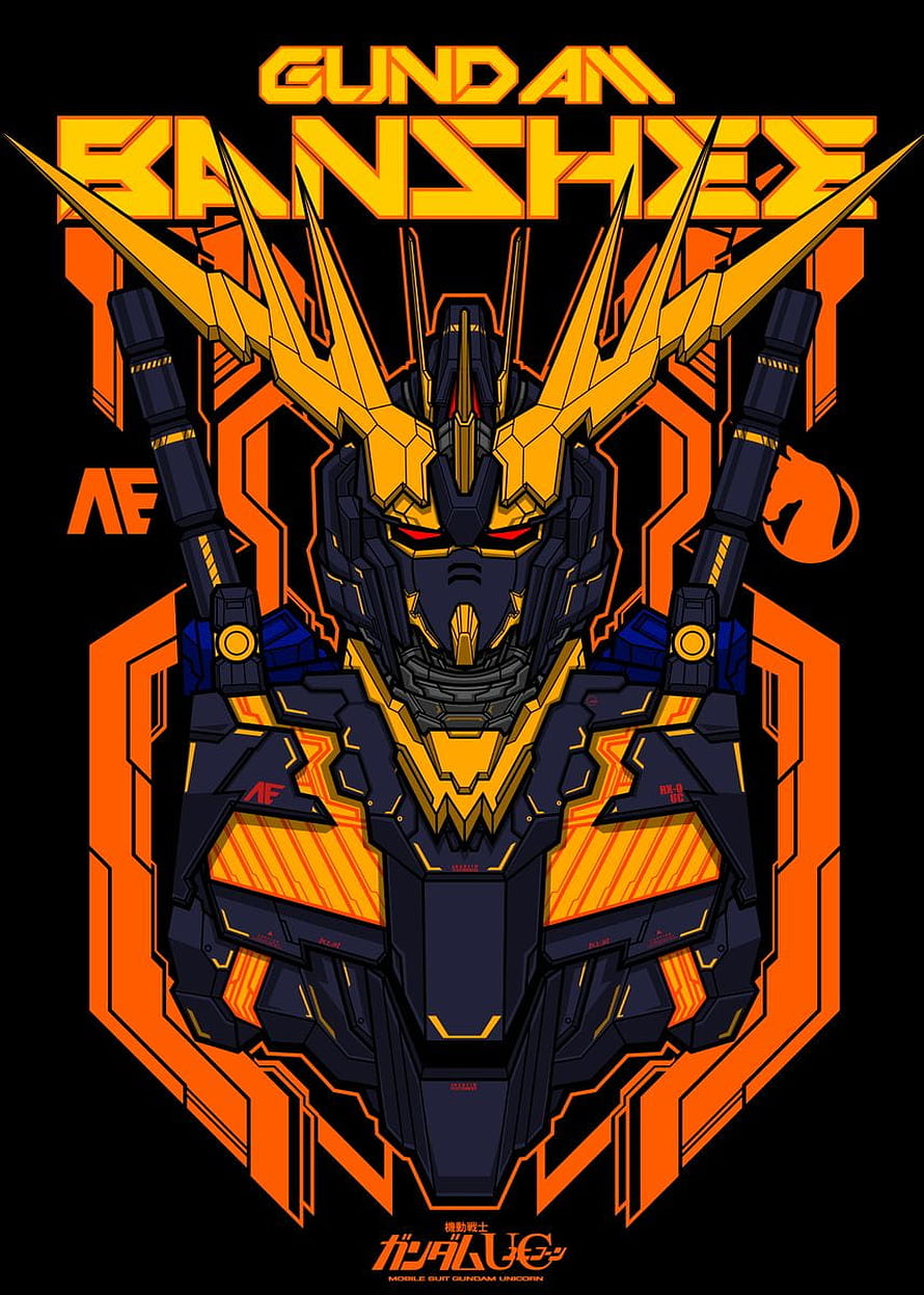 Gundam Banshee AE Mobile Suit Gundam Unicorn Anime Robot Artwork HD phone wallpaper