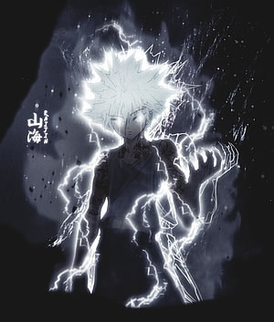 Killua Zoldyck from Hunter x Hunter Channeling Electric Lightning in Dark Anime Art HD phone wallpaper