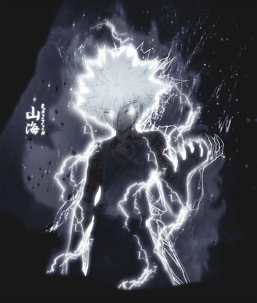 Killua Zoldyck from Hunter x Hunter Channeling Electric Lightning in Dark Anime Art HD phone wallpaper