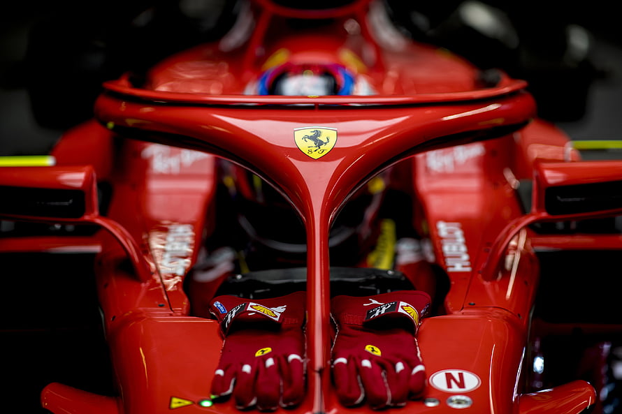 Ferrari SF71H Formula One Race Car Cockpit Detail HD wallpaper