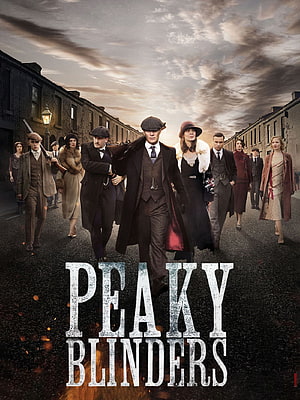 Peaky Blinders Cast Walking Through Industrial Street at Dusk HD phone wallpaper