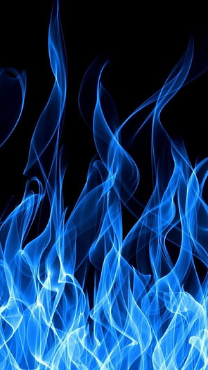 Abstract Blue Flames Wallpaper - Ethereal Fire and Smoke on Black Background HD phone wallpaper