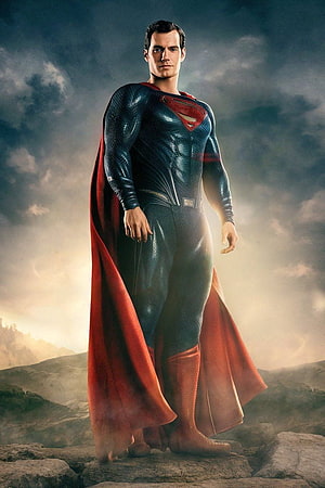 Henry Cavill as Superman in Man of Steel Suit Standing on Rocky Cliff, Henry Cavill Superman And Background - Superman Henry Cavill - & Background , Henry Cavill Superman HD phone wallpaper