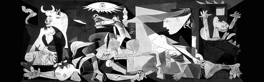 Pablo Picasso Guernica Black and White Cubist Masterpiece HD wallpaper