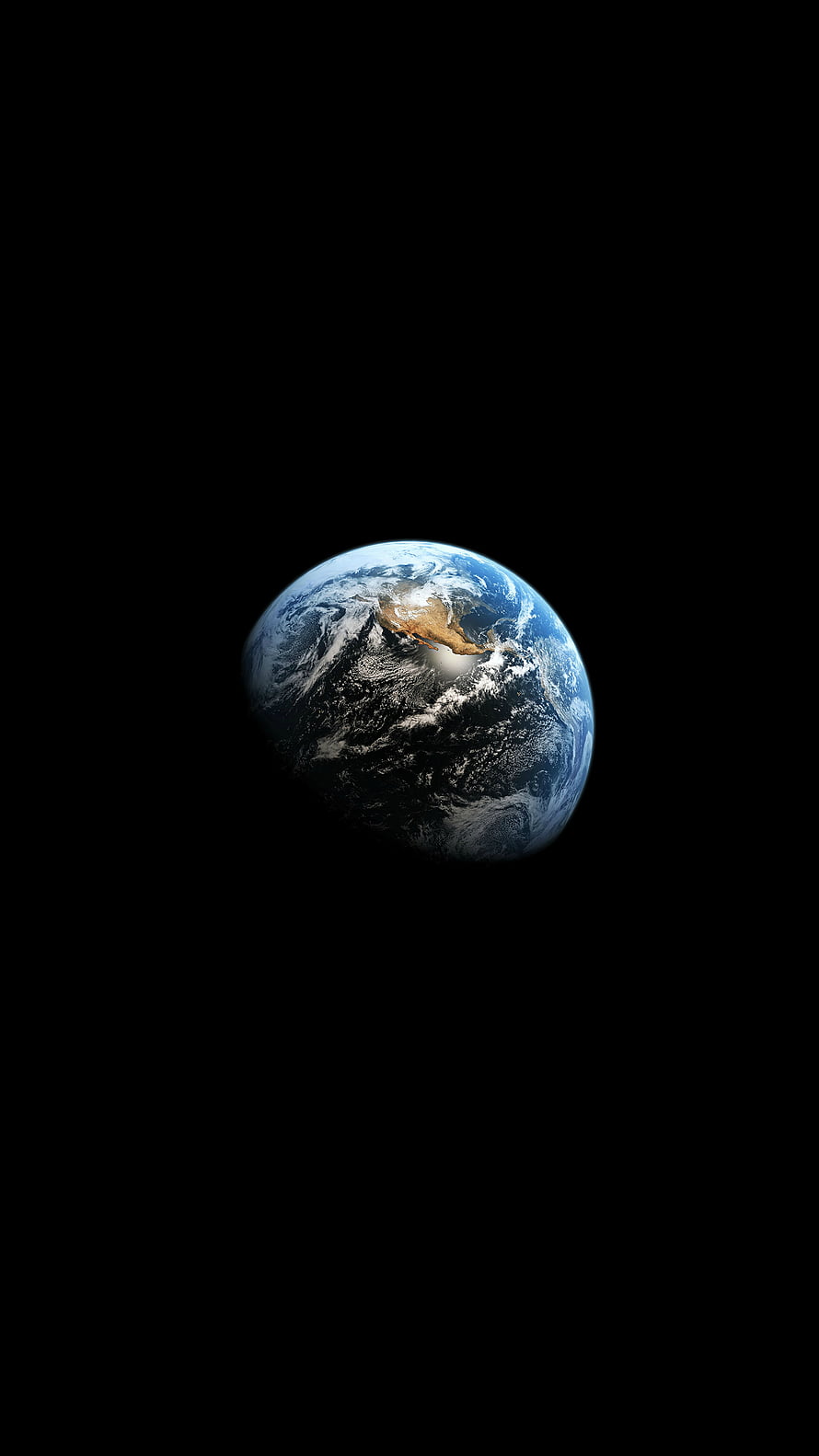 Planet Earth Viewed From Space With Black Background HD phone wallpaper