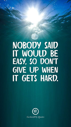 Inspirational Quote About Perseverance Over Deep Blue Ocean Background HD phone wallpaper