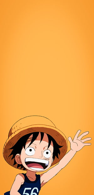 Luffy Waving Anime Character Wallpaper HD phone wallpaper