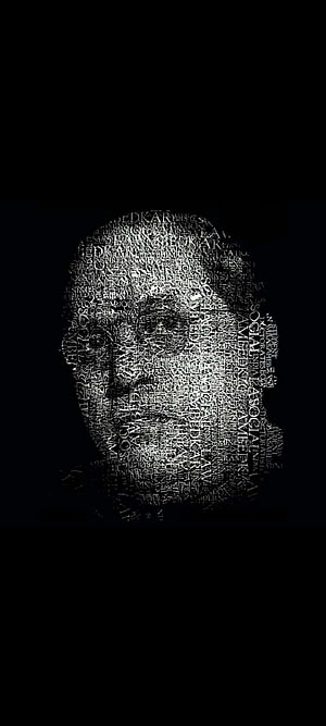 Karl Marx Typography Portrait Black And White Text Art Wallpaper HD phone wallpaper