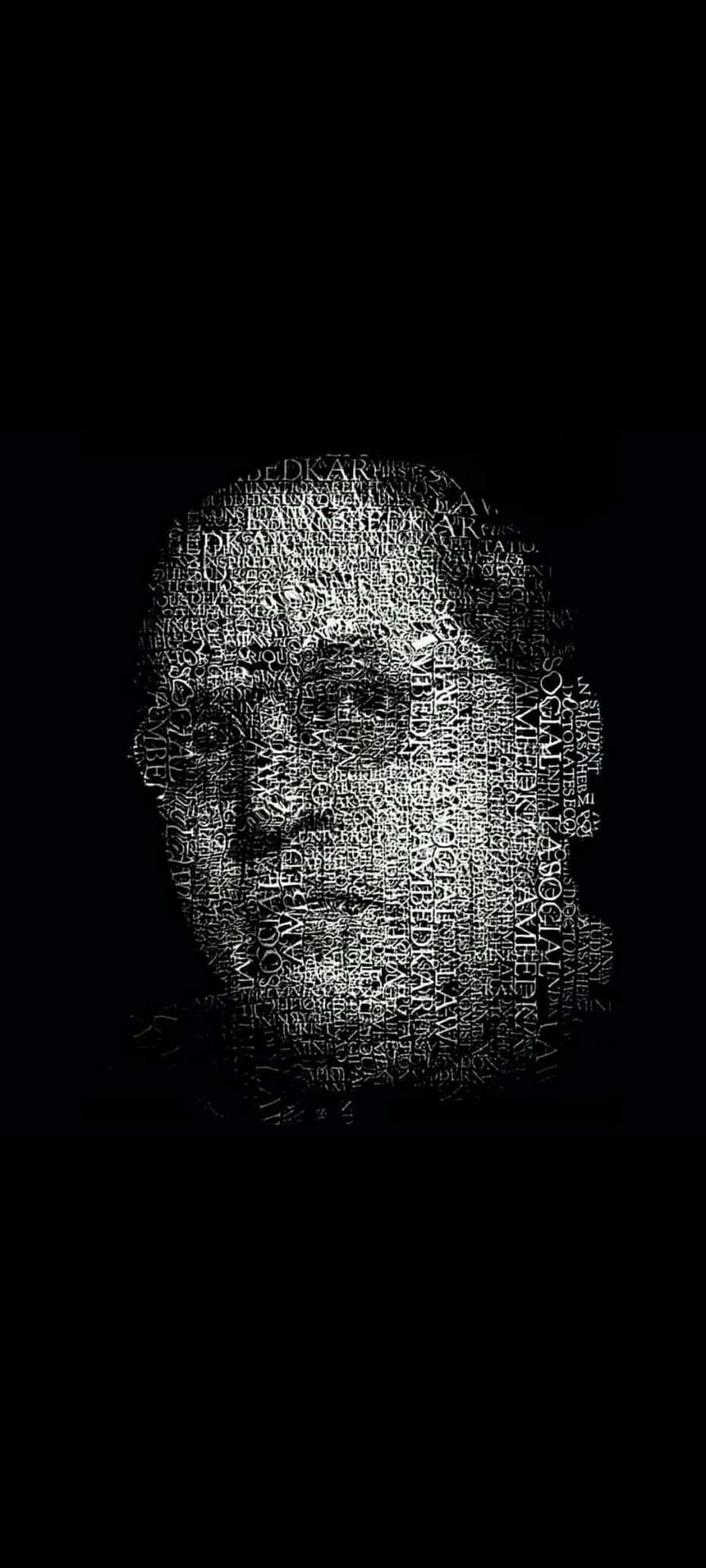 Karl Marx Typography Portrait Black And White Text Art Wallpaper HD phone wallpaper