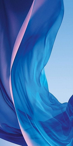 Flowing Blue Silk Fabric with Soft Pink Accents and Elegant Draped Folds HD phone wallpaper