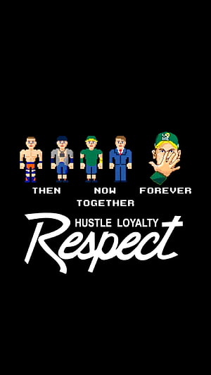 John Cena Pixel Art Evolution with Respect Logo and Loyalty Theme HD phone wallpaper