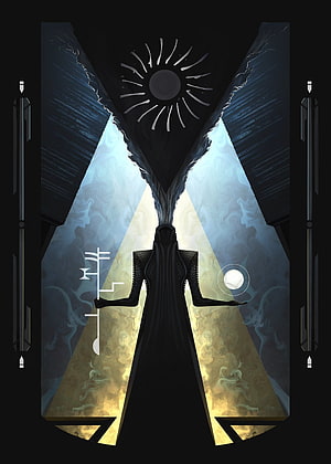 The Witness from Destiny 2 in a mystical cosmic setting with celestial symbols and dramatic lighting HD phone wallpaper