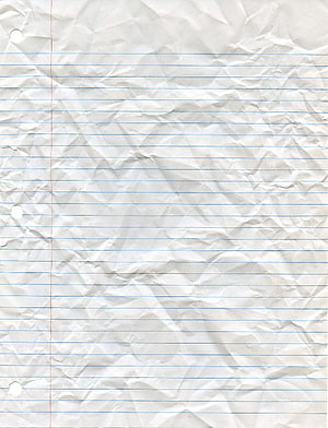 Crumpled Lined Notebook Paper Texture with Blue Ruling and Red Margin HD phone wallpaper