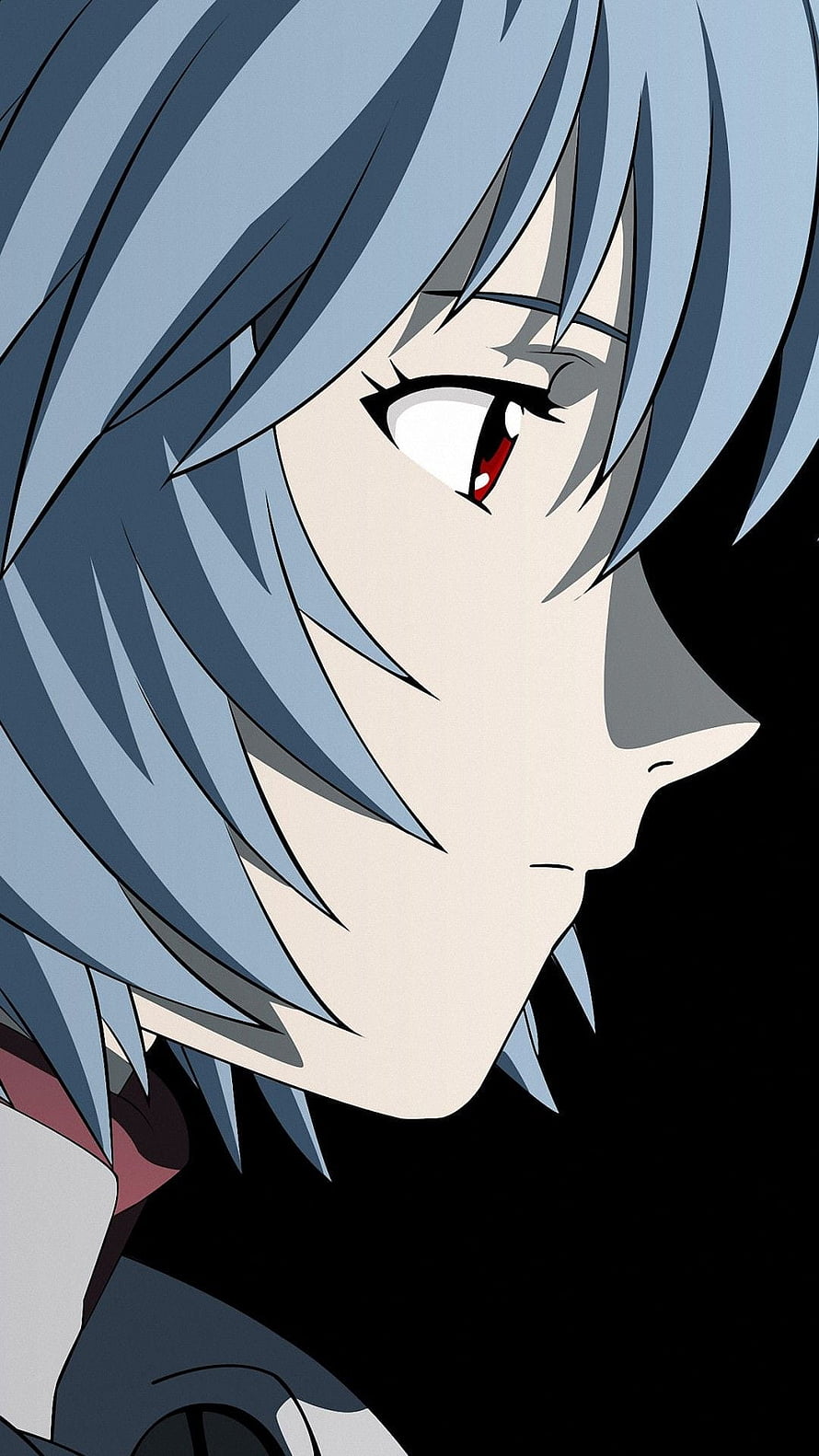 Rei Ayanami Profile Portrait From Neon Genesis Evangelion Anime Series HD phone wallpaper