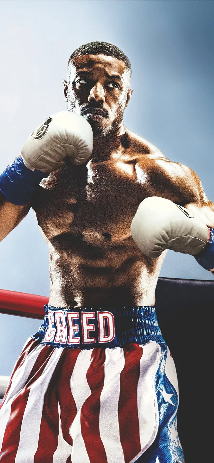 Adonis Creed in American Flag Boxing Trunks from Creed II Movie Poster HD phone wallpaper