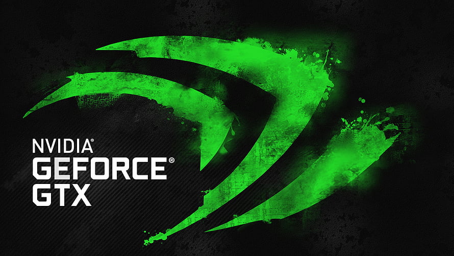 NVIDIA GeForce GTX Green Eye Logo on Dark Grunge Background HD wallpaper