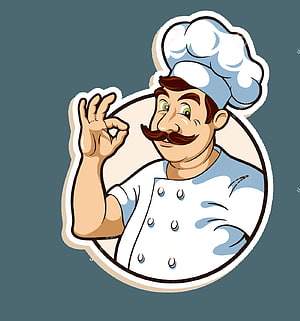 Cartoon Chef Character Giving OK Gesture in White Uniform and Toque HD phone wallpaper
