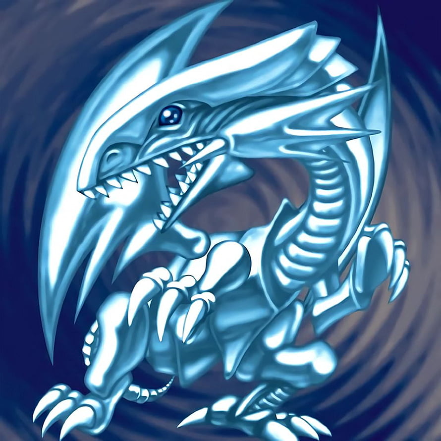 Blue-Eyes White Dragon Anime Monster Card Artwork HD phone wallpaper