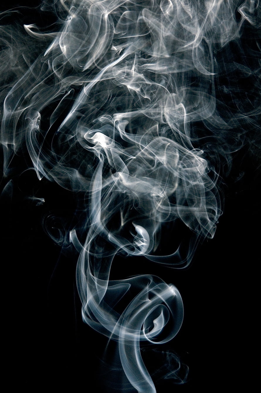 Ethereal White Smoke Swirling Against a Deep Black Background HD phone wallpaper