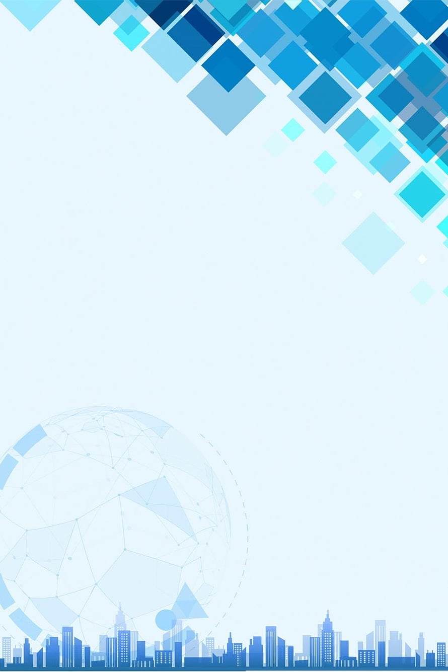 Abstract Blue Corporate Background With City Skyline And Geometric Globe HD phone wallpaper