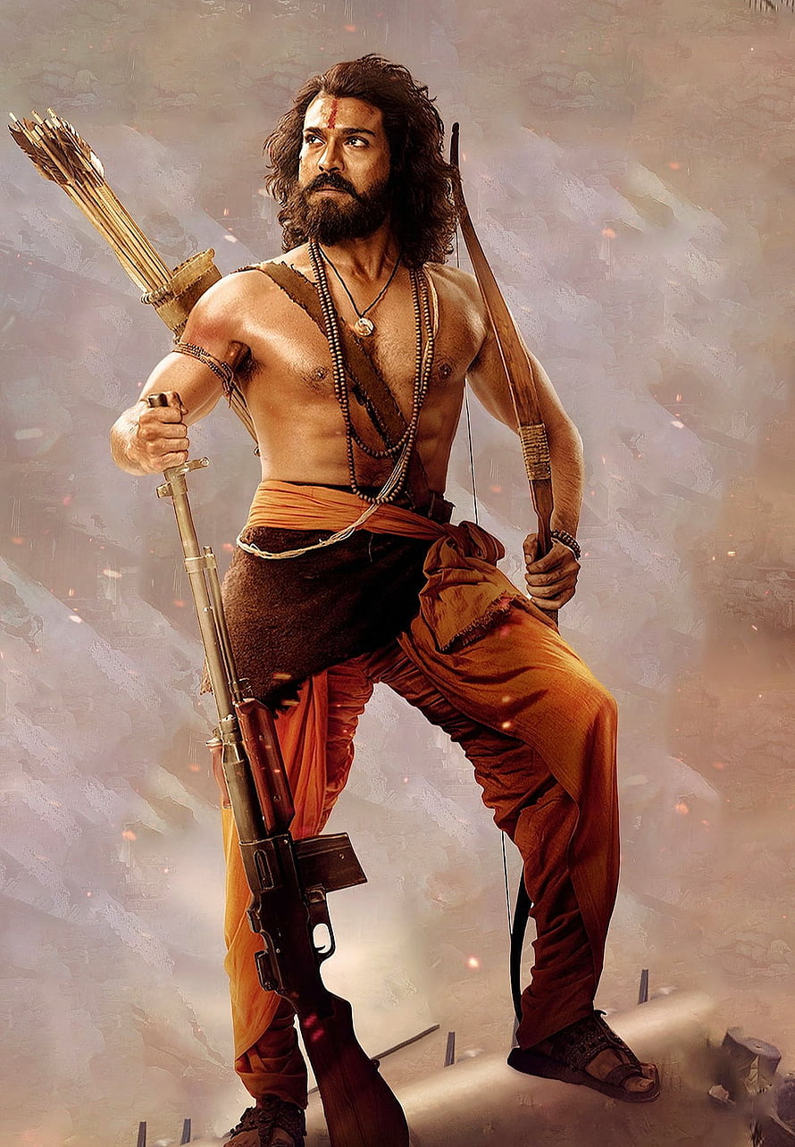 Prabhas as Mahabali Prataap Roy in Kalki 2898 AD holding bow and rifle HD phone wallpaper