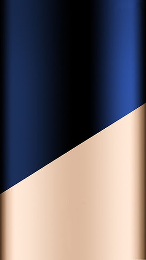 Samsung S7 Curved Screen Abstract Geometric Wallpaper in Navy Blue and Gold HD phone wallpaper