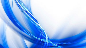 Abstract Blue Swirls and Flowing Lines on White Background HD wallpaper