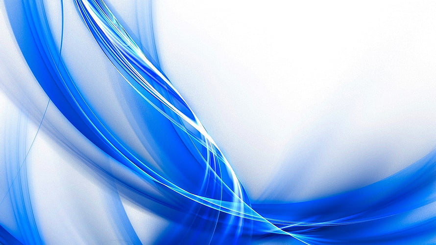 Abstract Blue Swirls and Flowing Lines on White Background HD wallpaper