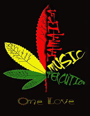 Rasta Music Percussion One Love Reggae Leaf Graphic Design HD phone wallpaper